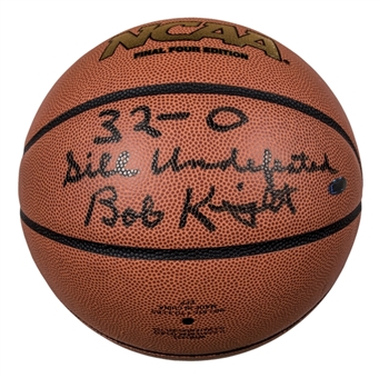 Bob Knight Signed & Inscribed Wilson NCAA Basketball (Steiner)